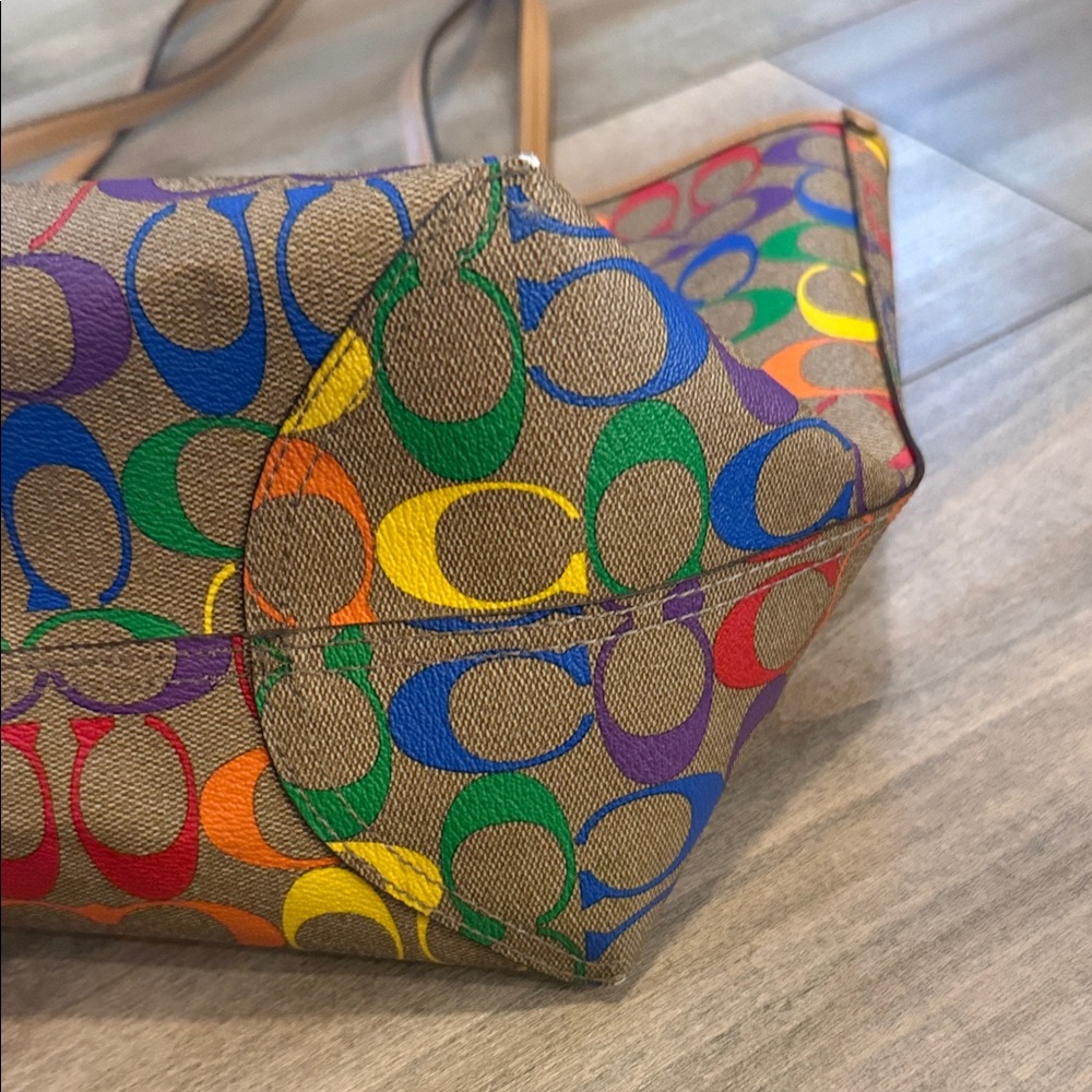 Coach Rainbow Signature Tote Bag - Picture 4 of 7